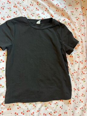 SHEIN Black Short Sleeve Kids Tee